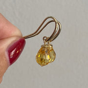 Solid 9 Carat Yellow Gold Yellow Cubic Zirconia Earrings - Empaness